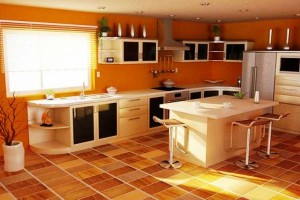 Применение напольной плитки в дизайне кухни. Особенности использования и преимущества.